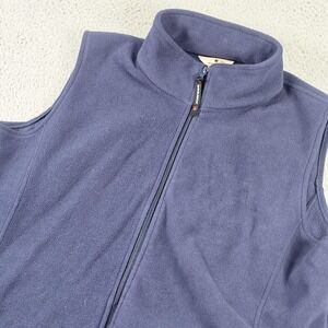 Woolrich Vest Womens XL Blue Fleece Full Zip Pockets Warm Outdoor Layering 18011